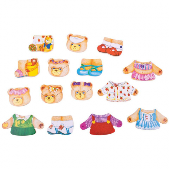 Joc lemn de potrivire - Familia ursuletilor