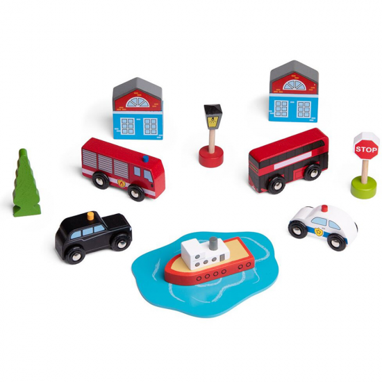 Set 5 vehicule din lemn Set 5 vehicule din lemn