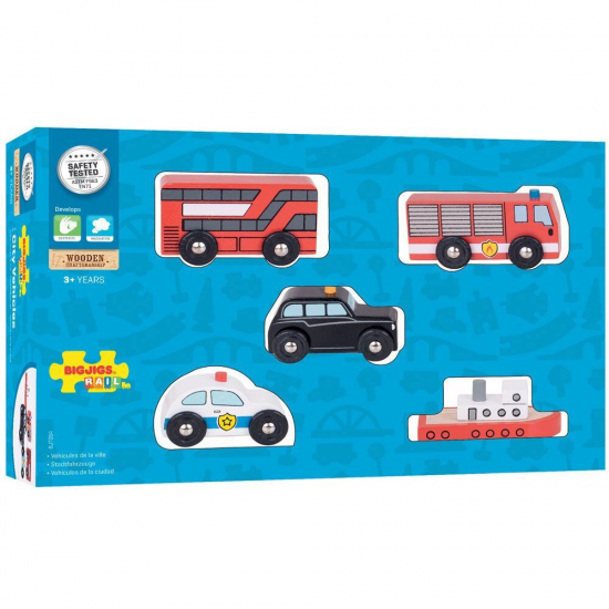 Set 5 vehicule din lemn Set 5 vehicule din lemn