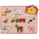 Puzzle lemn animale, incastru - Ferma