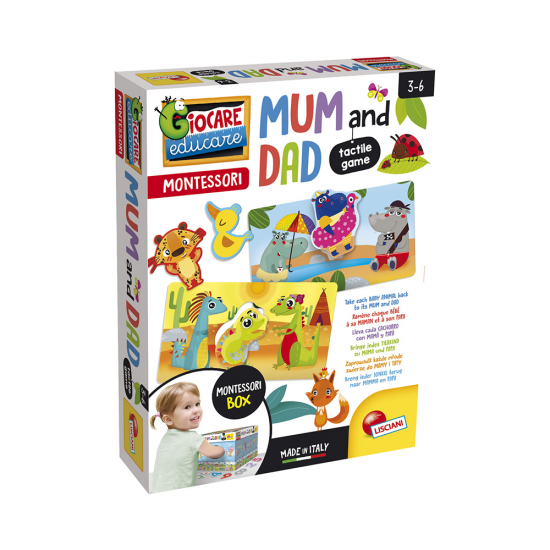 Joc Montessori, tactil - Animalutele si familiile lor Joc Montessori, tactil - Animalutele si familiile lor