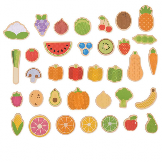 Set magnetic - Fructe si Legume din lemn