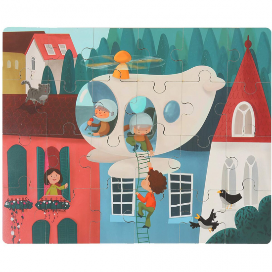 Puzzle din lemn - Elicopter