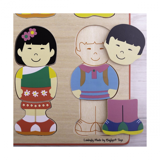 Puzzle incastru din lemn - Micutii prieteni