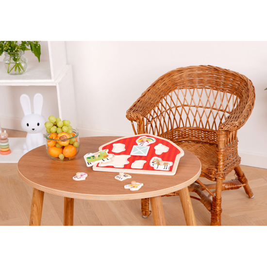 Puzzle din lemn - Casuta animalutelor