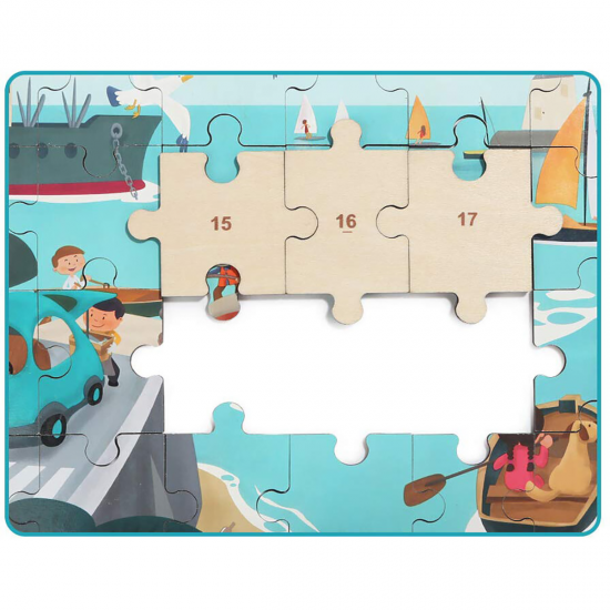 Puzzle din lemn - Vaporas