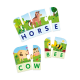 Puzzle cu animale - Primele cuvinte in limba engleza, Life Skills - La ferma