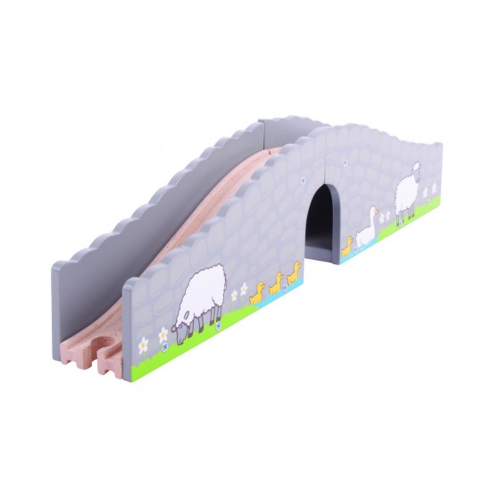 Podul de la ferma din lemn pentru trenulet