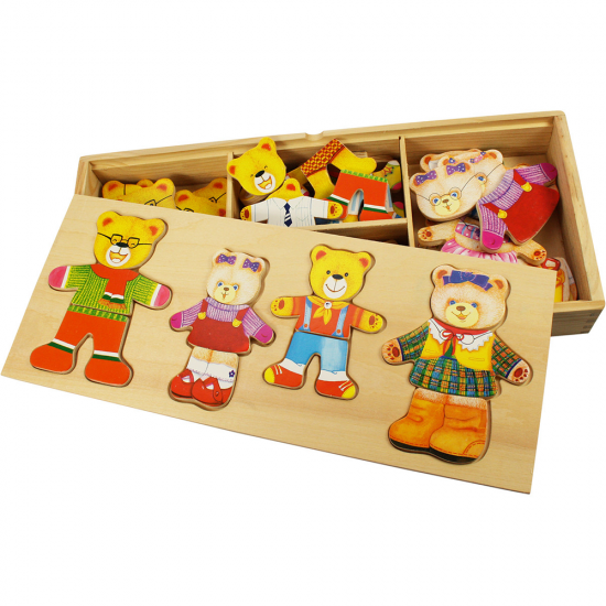 Joc lemn de potrivire - Familia ursuletilor