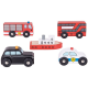 Set 5 vehicule din lemn Set 5 vehicule din lemn