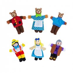 Joc de rol, 2 in 1 - Pinochio si Povestea Cei trei ursuleti - Papusi degetar