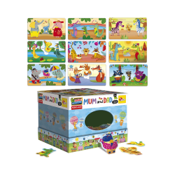 Joc Montessori, tactil - Animalutele si familiile lor Joc Montessori, tactil - Animalutele si familiile lor