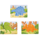 Set 3 puzzle din lemn - Dinozauri