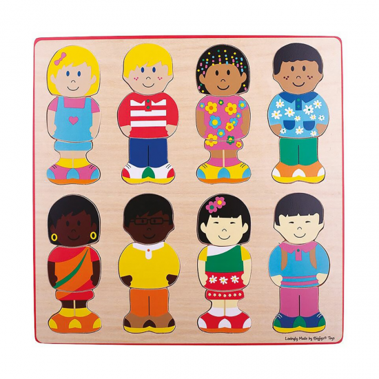 Puzzle incastru din lemn - Micutii prieteni