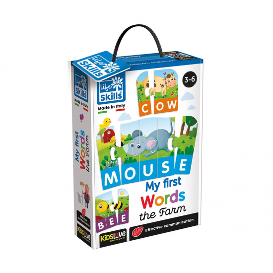 Puzzle cu animale - Primele cuvinte in limba engleza, Life Skills - La ferma