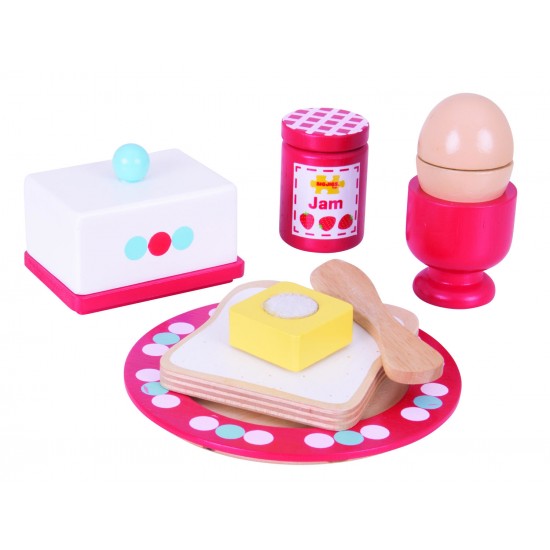 Joc de rol - Set mic dejun din lemn Joc de rol - Set mic dejun din lemn